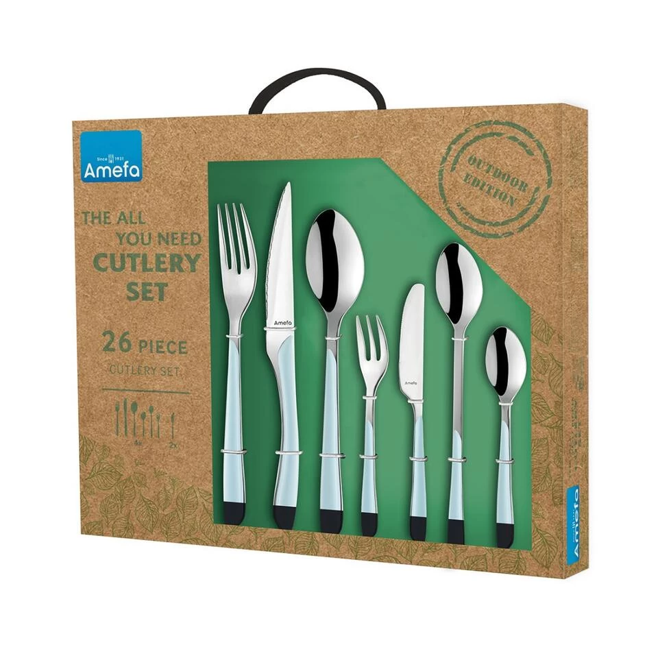 Amefa Eclat Mat - 26-delige Bestekset Voor 4 Personen - Sky Blue 5 Amefa Eclat Mat - 26-delige Bestekset Voor 4 Personen - Sky Blue - Afbeelding 3