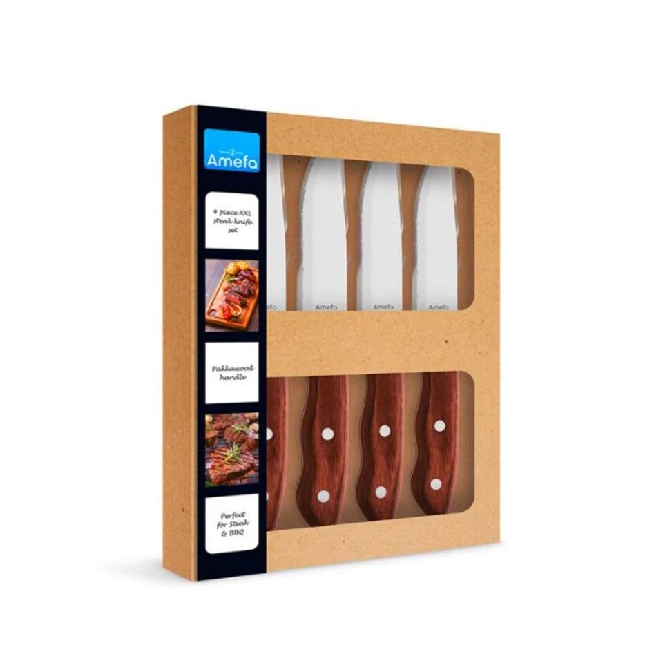 Amefa Hercule - 4 Steakmessen - Mahogany Red 5 Amefa Hercule - 4 Steakmessen - Mahogany Red - Afbeelding 3