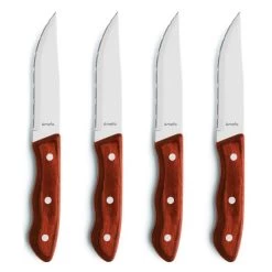 Amefa Hercule - 4 Steakmessen - Mahogany Red