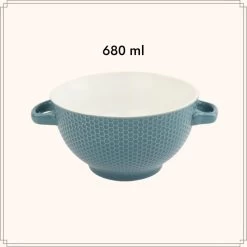 OTIX Soepkommen Met Oor Set Van 4 Verschillende Kleuren Aardewerk 680 Ml -Beroemde Servies Winkel 1000089108 0111