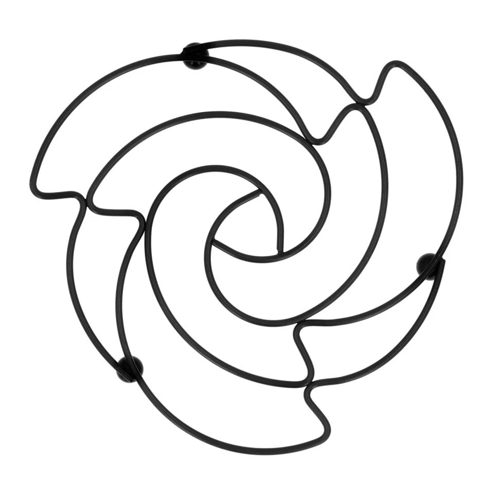 Krumble Pannenonderzetter Roos - Metaal - Zwart 3 Krumble Pannenonderzetter Roos - Metaal - Zwart