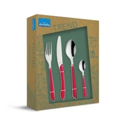 Amefa Eclat Rood Bestek - Set Van 25 -Beroemde Servies Winkel 1000089921 0102