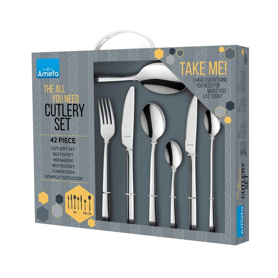 Amefa Manille - 42-delige Bestekset Voor 6 Personen 5 Amefa Manille - 42-delige Bestekset Voor 6 Personen - Afbeelding 3