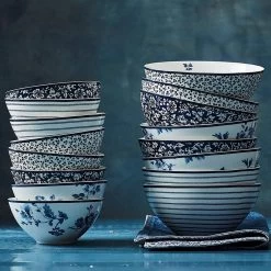 Laura Ashley Giftset 4 Kommen 16 Cm Candy Stripe -Beroemde Servies Winkel 1000093049 0103