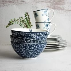 Laura Ashley Set 16 Delig Servies 4 Persoons -Beroemde Servies Winkel 1000093052 0103