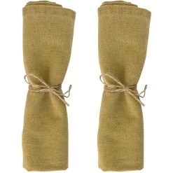 Laura Ashley Set 2 Servetten Daniela Oil Geel Uni -Beroemde Servies Winkel 1000093054 0101