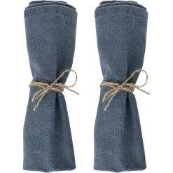 Laura Ashley Set 2 Servetten Wild Clematis Blauw Uni -Beroemde Servies Winkel 1000093059 0101