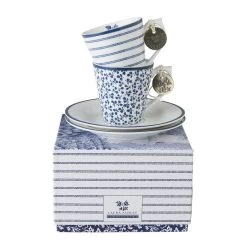 Laura Ashley Giftset 2 Kop En Schotels Espresso 9 Cl.