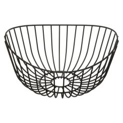 Secret De Gourmet Fruitschaal-fruitmand - Metaal - Zwart - D27 Cm
