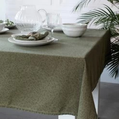 Laura Ashley Tafelkleed Sage Groen Wild Clematis 140x240cm -Beroemde Servies Winkel 1000093099 0103