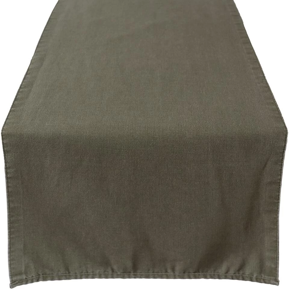 Laura Ashley Tafelloper Sage Groen Dubbelzijdig Uni/Wild Clematis 40x150cm 5 Laura Ashley Tafelloper Sage Groen Dubbelzijdig Uni/Wild Clematis 40x150cm - Afbeelding 3