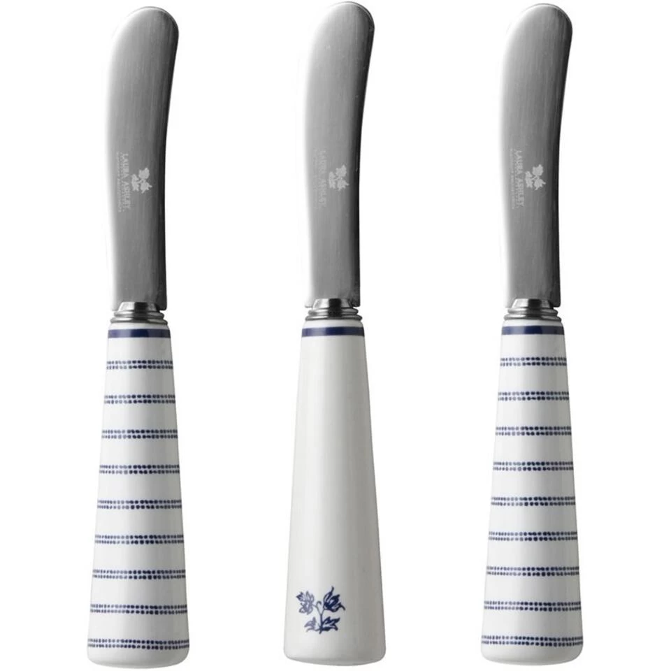 Laura Ashley Giftset 3 Botermesjes Uni En Candy Stripe 4 Laura Ashley Giftset 3 Botermesjes Uni En Candy Stripe - Afbeelding 2