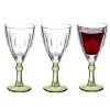 Vivalto - Wijnglazen Exotic Collection Set 6x Op Groene Voet 275 Ml -Beroemde Servies Winkel 1000093172