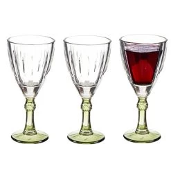 Vivalto - Wijnglazen Exotic Collection Set 6x Op Groene Voet 275 Ml