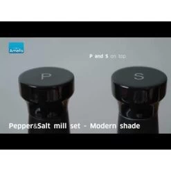 Amefa Modern - Peper- En Zoutmolenset - Zwart - 15 Cm -Beroemde Servies Winkel 1000093296 0103