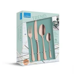 Amefa Austin - 24-delige Bestekset Voor 6 Personen - Mat Koper -Beroemde Servies Winkel 1000093303 0103