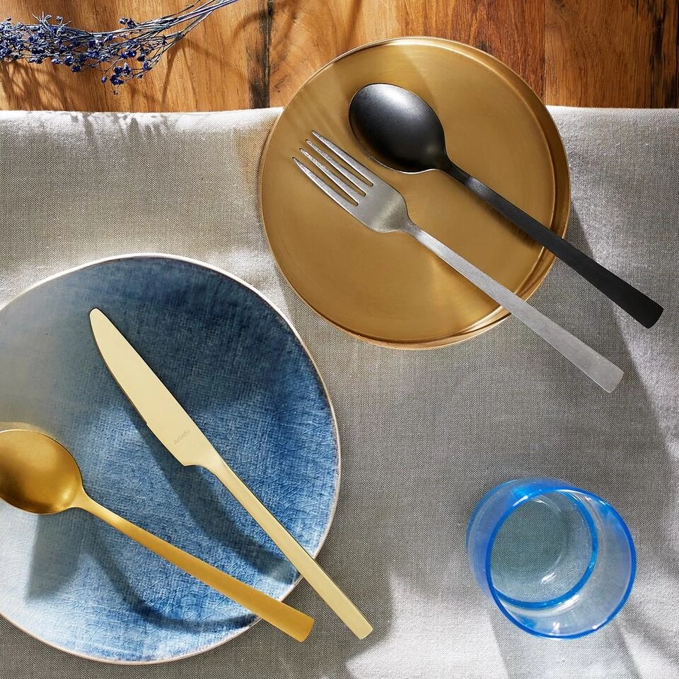 Amefa Manille - 16-delige Bestekset Voor 4 Personen - Stonewash Zwart 4 Amefa Manille - 16-delige Bestekset Voor 4 Personen - Stonewash Zwart - Afbeelding 2