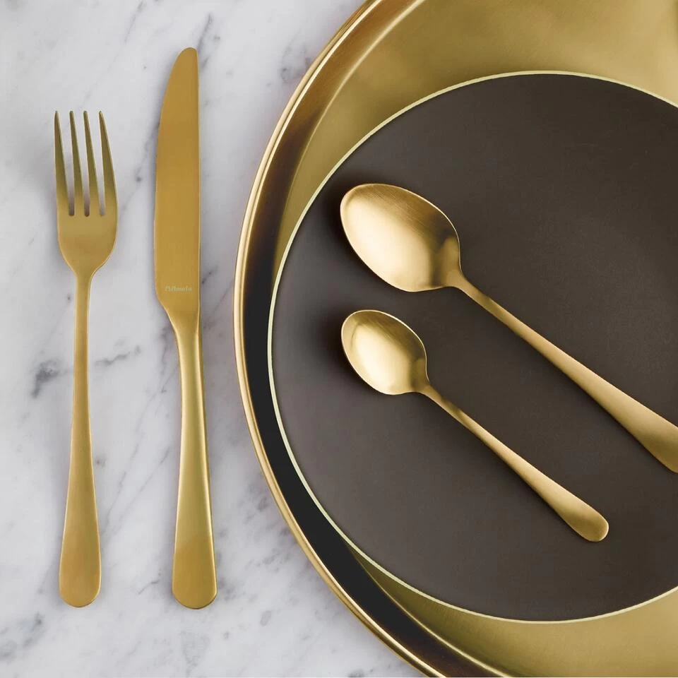 Amefa Austin - 24-delige Bestekset Voor 6 Personen - Mat Goud 4 Amefa Austin - 24-delige Bestekset Voor 6 Personen - Mat Goud - Afbeelding 2