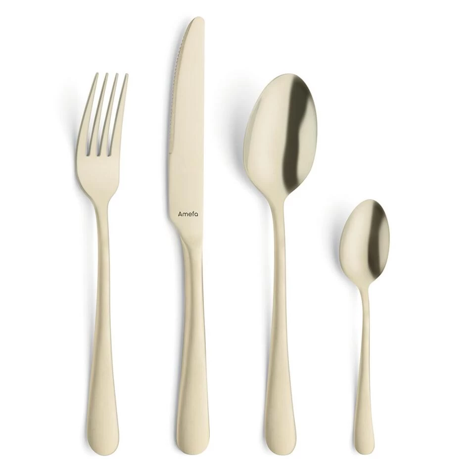 Amefa Austin - 24-delige Bestekset Voor 6 Personen - Mat Champagne 3 Amefa Austin - 24-delige Bestekset Voor 6 Personen - Mat Champagne
