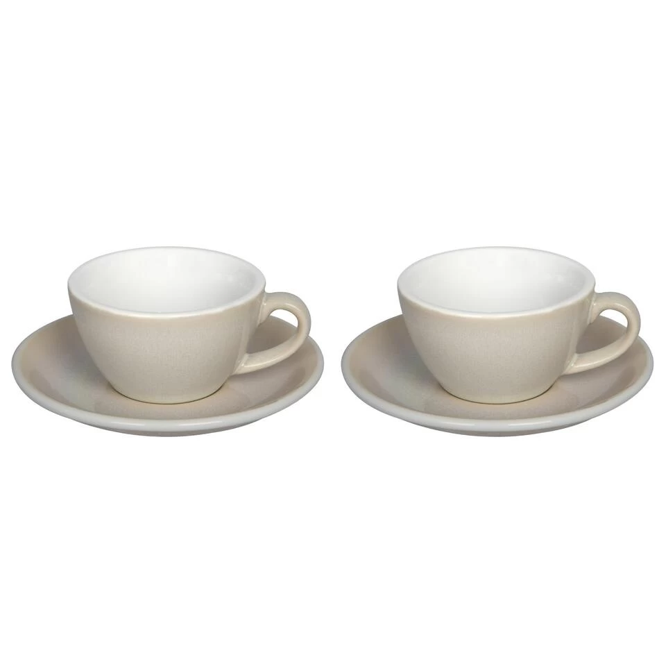 Egg Koffiekop Met Schotel - Set Van 2 - 150ml - Ivoor 3 Egg Koffiekop Met Schotel - Set Van 2 - 150ml - Ivoor