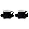 Egg Espressokop Met Schotel - Set Van 2 - 80ml - Zwart