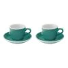 Egg Espressokop Met Schotel - Set Van 2 - 80ml - Groenblauw -Beroemde Servies Winkel 1000093495
