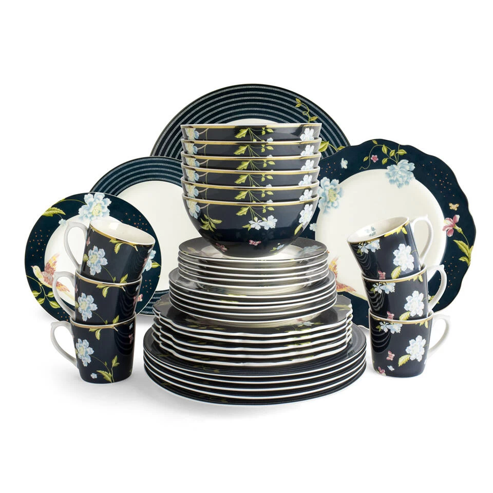 Laura Ashley Set 36 Delig Servies Blauw 3 Laura Ashley Set 36 Delig Servies Blauw