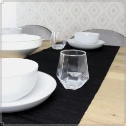 OTIX Waterglazen Set Van 6 300ml Diamant Vorm Transparant Glas -Beroemde Servies Winkel 1000094288 0110