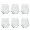 OTIX Waterglazen Set Van 6 300ml Diamant Vorm Transparant Glas -Beroemde Servies Winkel 1000094288