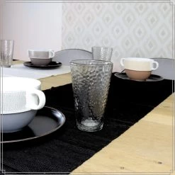 OTIX Waterglazen Longdrink Glazen Set Van 6 Stapelbaar 300ml Gehamerd Glas -Beroemde Servies Winkel 1000094289 0111