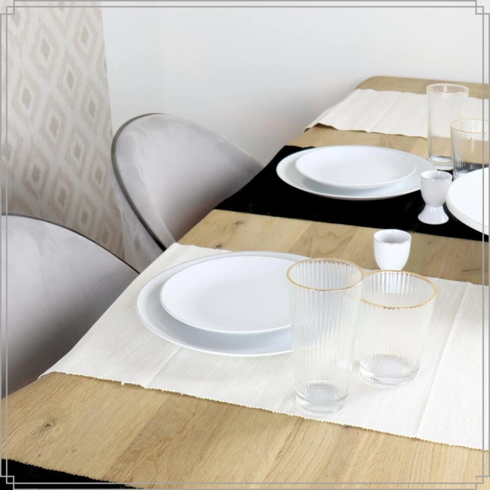 OTIX Waterglazen Longdrink Glazen Set Van 6 Stapelbaar 400ml Met Gouden Rand 6 OTIX Waterglazen Longdrink Glazen Set Van 6 Stapelbaar 400ml Met Gouden Rand - Afbeelding 4