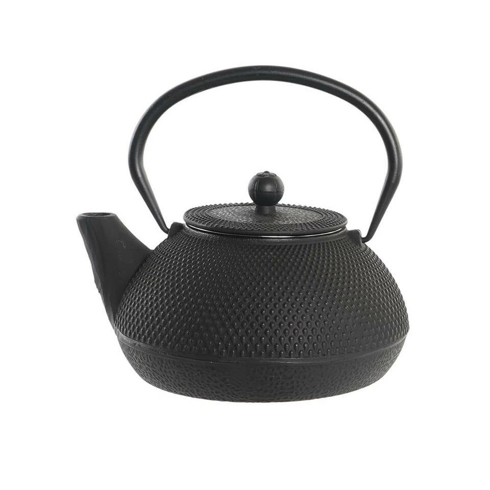 Items Kitchen Theepot Oriental - Gietijzer - 1300 Ml - Antiek Zwart 3 Items Kitchen Theepot Oriental - Gietijzer - 1300 Ml - Antiek Zwart