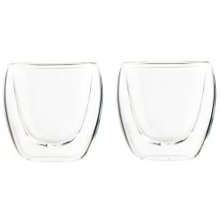 HI Koffieglazen Dubbelwandig - Set 2x - Espresso - 80 Ml