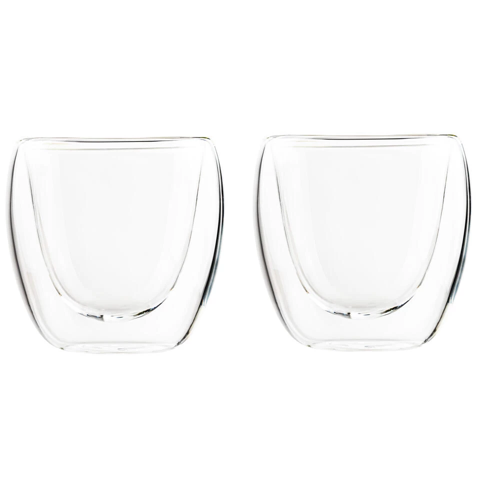 HI Koffieglazen Dubbelwandig - Set 2x - Espresso - 80 Ml 3 HI Koffieglazen Dubbelwandig - Set 2x - Espresso - 80 Ml