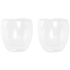 Items Koffie/theeglazen Dubbelwandig - Set 2x - Cappuccino - 250 Ml