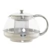 Items Theepot - Glas - RVS - 1050 Ml - Met Filter En Handvat -Beroemde Servies Winkel 1000098279