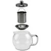 Merkloos Glazen Koffiepot-theekan-theepot - Met Filter - 1,2 Liter -Beroemde Servies Winkel 1000098287