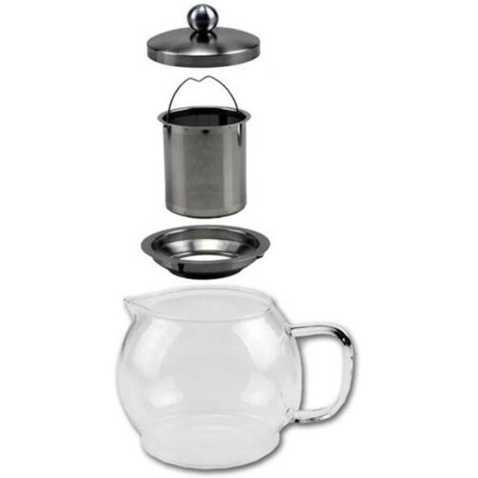 Merkloos Glazen Koffiepot-theekan-theepot - Met Filter - 1,2 Liter 3 Merkloos Glazen Koffiepot-theekan-theepot - Met Filter - 1,2 Liter