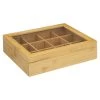 5Five Theedoos Lichtbruin - 12-vaks - Bamboe - 23 X 28 X 7 Cm -Beroemde Servies Winkel 1000098291