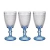Vivalto - Luxe Wijnglazen Monaco Serie Set 6x Op Blauwe Voet 240 Ml