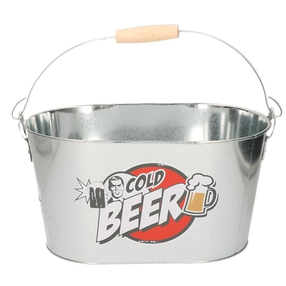 Merkloos Metalen Bier En Drank Koelemmer - Cold Beer 3 Merkloos Metalen Bier En Drank Koelemmer - Cold Beer