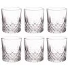 Vivalto Whisky Tumbler Glazen - 6x - Dandy Serie - Transparant - 310ml