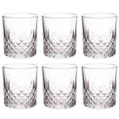 Vivalto Whisky Tumbler Glazen - 6x - Dandy Serie - Transparant - 310ml