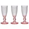 Vivalto - Luxe Champagneglazen Monaco Serie Set 6x Op Roze Voet 180 Ml -Beroemde Servies Winkel 1000099073