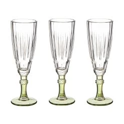 Vivalto - Champagneglazen Exotic Collection Set 6x Op Groen Voet 170ml