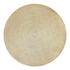 Krumble Placemat Rond - PVC - Goud - Set Van 2 -Beroemde Servies Winkel 1000099155 0102