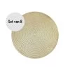 Krumble Placemat Rond - PVC - Goud - Set Van 2