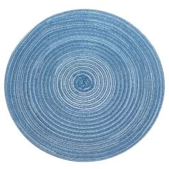Krumble Placemat Rond - Blauw/grijs - Set Van 4 8 Krumble Placemat Rond - Blauw/grijs - Set Van 4 -Beroemde Servies Winkel 1000099157 0102