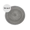 Krumble Placemat Rond - Zilver/grijs - Set Van 4 1 Krumble Placemat Rond - Zilver/grijs - Set Van 4 -Beroemde Servies Winkel 1000099158