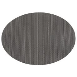 QUVIO Placemat Ovaal - 32 X 45 Cm - Grijs/bruin - Set Van 2 -Beroemde Servies Winkel 1000099164 0102